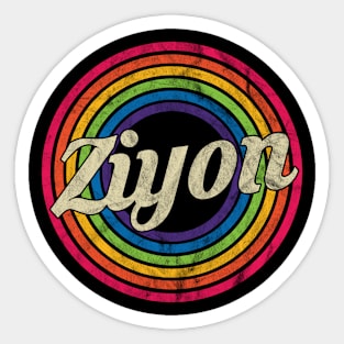 Ziyon - Retro Rainbow Faded-Style Sticker